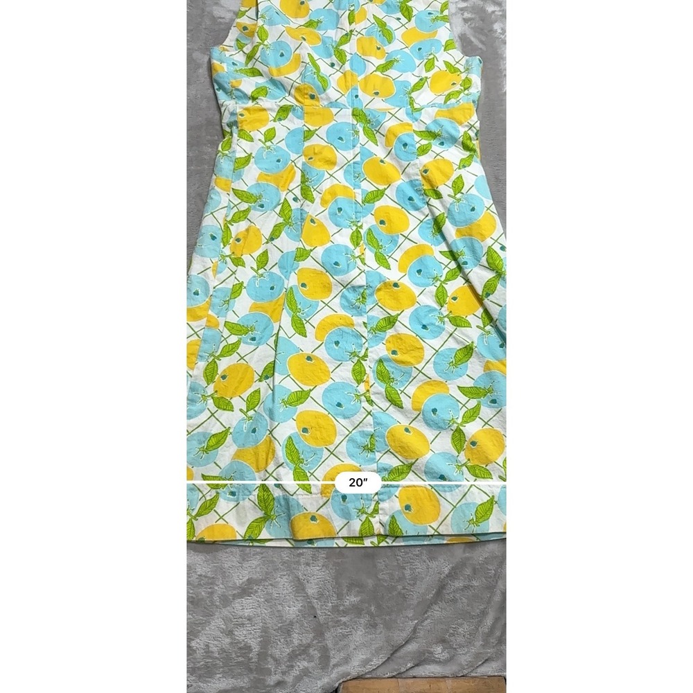 Lilly Pulitzer Womens Dress Size 6 Multicolor Floral Sleeveless Lemons Lined EUC - Picture 7 of 9